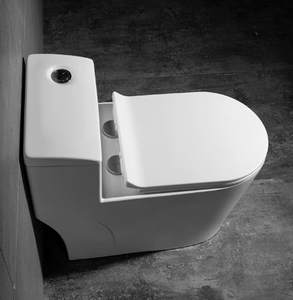 Inodoro de Cerámica sin Borde Cuadrado, Blanco, Sanitario para Baño de Hotel - Product Image 3