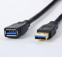 Câble d'extension USB 3.0 M/F Standard Type A Mâle à Femelle Noir