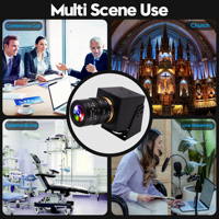 Mini caméra USB H-D-M-I 4K ELP avec H.265/H.264, 30fps, zoom numérique 2x et objectif varifocal 4x (2,8-12 mm)