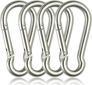 Stainless Steel Outside Opening Key-Lock Carabiner Carbine Snap Hook