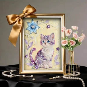 Décoration murale personnalisée en gros pour la maison, peinture diamant DIY, perles, cristaux de forme régulière, sujets animaux - Product Image 5