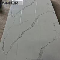 AMER Ardoise de carbone Marbre pour mur Pvc Marbre Feuille Carbone Panneau de charbon de bois de bambou Panneau mural en marbre Pvc