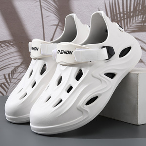 White Fashion <b>Clogs</b> For Men Women Thick Sole EVA Summer Sandals Outdoor Beach Wearable Slip On Comfortable Casual Shoes - Product Image 1
