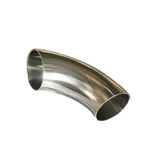 Stainless steel pipe fittings SS304 SS316 304L stainless steel Double Ferrule 90 degree 5'' DN125 welded elbow pipe fittings