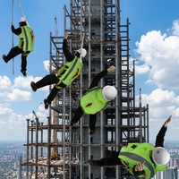 Combinaison de sécurité avec airbag portable, protection contre les chutes, vêtements de travail pour travaux en hauteur de 2 à 9 m, déclenchement 0,08 s, airbag rechargeable OPW