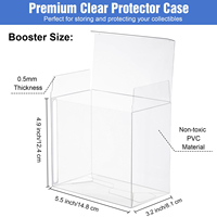 En stock : Boîtier de protection transparent anti-UV en PVC avec base à verrouillage automatique, boîte de rangement et de présentation pour boosters