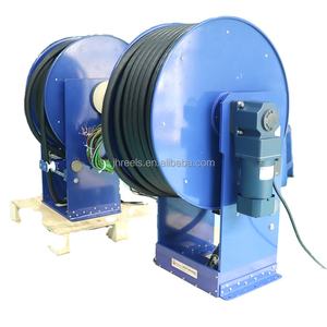 Carrete de manguera de jardín de agua de 100m de acero impulsado por motor de coche con junta giratoria y accesorios de anillo deslizante - Product Image 2