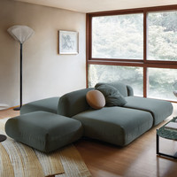 Ensemble de canapés modulaires en tissu velours nordique moderne, modèle Geju 10624, pour bureau, réception, salon, canapé sur pied
