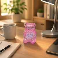 Jouet Squishy Oursons Gommeux Super Doux Anti-Stress à Presser Remplis de Paillettes, Boîte de Présentation de 12 Pièces pour Enfants de 3 Ans et Plus