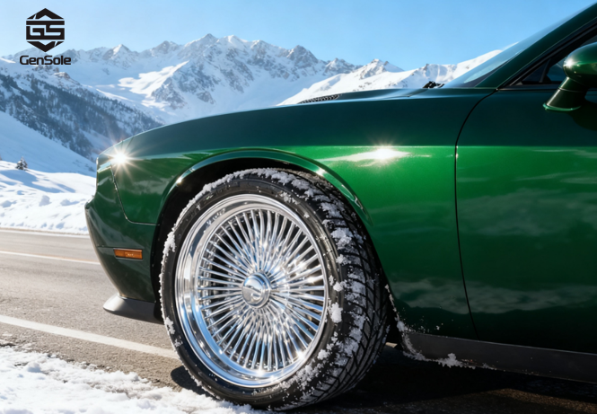 24 inch dayton wire wheels chrome rim gold spokes