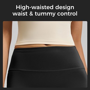 Leggings de Yoga de Cintura Alta para Mujer, Sin Costura Delantera, Control de Abdomen, Suaves como la Mantequilla, Secado Rápido, Spandex/Poliéster 220g, para Gimnasio - Product Image 4