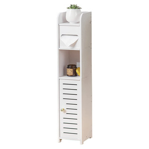 Bathroom Storage Rack 3 Tier With Drawer Cosmetic Organizer Floor Standing Narrow <b>Cabinet</b> - Product Image 1