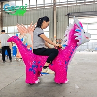 Scooter électrique pour enfants personnalisable, en forme de dragon de dessin animé, dinosaure animatronique pour parc d'attractions