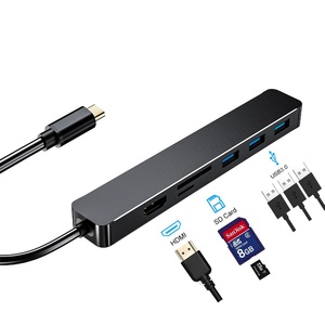 Hub USB C <span class=keywords><strong>7</strong></span> en 1 Type C vers HDTV 4K VGA 3 USB 3.0 Lecteur de carte SD TF Station d'accueil <span class=keywords><strong>pour</strong></span> macbook - Product Image 3