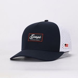 Gorra Deportiva Impermeable de 5 Paneles con Logotipo Personalizado OEM, Parche de Goma, Cierre de Hebilla, Bordado 3D, Tela de Poliéster, Unisex - Product Image 1