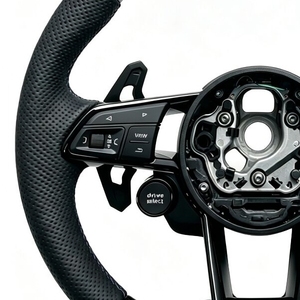 Nouveau Volant en Cuir et Fibre de Carbone <span class=keywords><strong>S</strong></span>-<span class=keywords><strong>Line</strong></span> avec Bouton de Démarrage pour <span class=keywords><strong>Audi</strong></span> Q5 R8 TTRS C6 C7 S7 S4 A4 B8 RS3 SQ5 S5 B9 A6 C8 A3 - Product Image 2