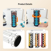 Support pour capsules de café en métal, 24 compartiments, rotatif, DolceGusto, présentoir de rangement, organisateur de café pour la cuisine