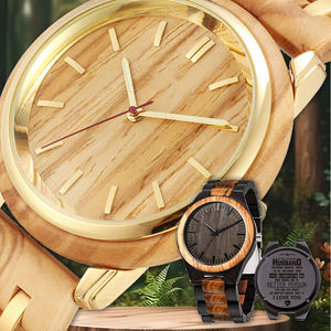 Luxury Men's <b>Wooden</b> <b>Watch</b> Chronograph Movement Custom Logo Engraved Oval Analog Power Reserve Private Label Luxury Wristwatch - Product Image 1