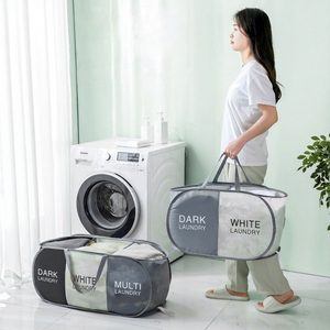 ตะกร้าผ้าแบบพับได้ D5312 ประหยัดพื้นที่ 3 ช่อง ความจุขนาดใหญ่ พร้อมหูหิ้วเสริมความแข็งแรง - Product Image 2