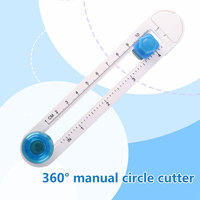 Cutter circulaire manuel ZEQUAN deux-en-un pour le découpage du plastique et du papier, idéal pour les projets d'artisanat et d'art DIY pour enfants