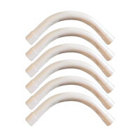 Coude de tuyauterie PVC à 90 degrés, type cloche, gris, en UPVC, pour conduit électrique, avec raccord à douille