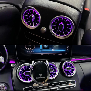 Kit d'éclairage d'ambiance dynamique 64 couleurs W205 pour Mercedes-Benz C300 C400 C43 C63 C63s AMG, mise à niveau de l'éclairage intérieur, GLC X253 - Product Image 2