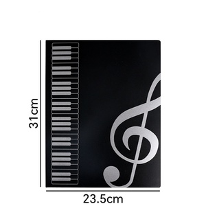 A4 Black Music <b>Folder</b> with Clear Pockets, 40 Sleeves, Sheet Music Holder for Piano Scores, Song Lyrics & Musical Notation - Product Image 6