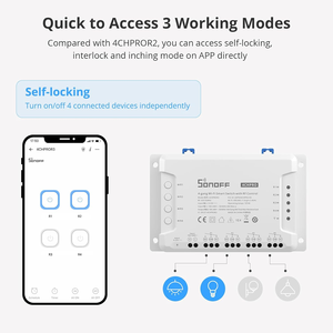Aismartlink SONOFF 4CH PRO R3スマートスイッチ4独立チャネルリモートタイムスイッチLANコントロール - Product Image 3