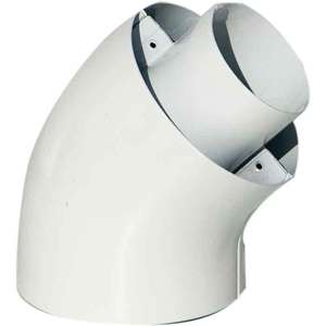 Curva de 45 ° para Kit de accesorios de tubería coaxial-Ø 60/100 con angulación de 45 ° - Product Image 1