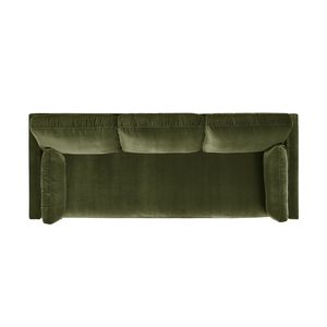 Canapé Contemporain DB Knox 84 In Style Ferme Moderne Vert Olive Velours Haute Performance Pieds en Bois Salon Trois Places - Product Image 5