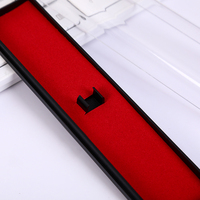 SHULI Vente Flash Boîte à Stylos en Plastique Acrylique Transparent avec Doublure Rouge, Emballage Cadeau Clair