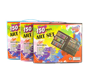 150 set stazionario per bambini studente pittura colorare disegno arti e mestieri super mega set art de 208pz art set - Product Image 5