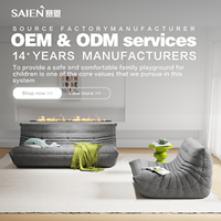 Ensemble de meubles modulaires sectionnels en mousse compressée : canapé simple et fauteuil pour salon, appartement ou usage commercial
