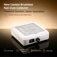 Aspirateur à poussière pour ongles sans fil 85W avec moteur sans balais et vitesse réglable 4500 tr/min pour salons de manucure