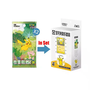 Collection authentique en gros de cartes à collectionner Scarlet & Violet, collectionnez 151 cartes, ensemble de porte-cartes Journey Funism, boîte de booster Pokemoned - Product Image 1