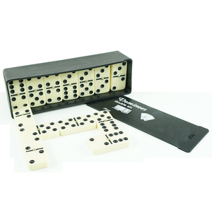 Nhà Máy Trung Quốc Custom Double Six Dominos <span class=keywords><strong>Set</strong></span> 28 Cái <span class=keywords><strong>Domino</strong></span> Rp <span class=keywords><strong>Blocks</strong></span> Đen Nhựa Trường Hợp Box Cho Vui Bảng Trò Chơi Đồ Chơi - Product Image 1