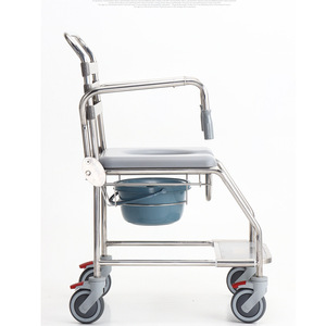 Chaise de douche et de toilette OEM avec roulettes, taille standard, capacité 250 kg, pour personnes âgées, chaise de mobilité pour maison de retraite - Product Image 3