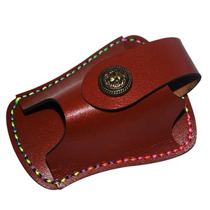 Ztc446 Leather <b>Slingshot</b> Storage Bag Black Durable Waist Bag For Outdoor Shooting Accessories - Product Image 4