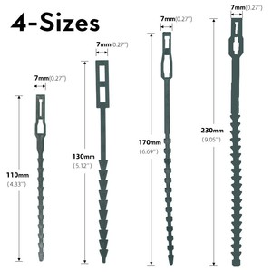 Attaches Réutilisables pour Plantes de Jardin, Sangles Réglables en Os de Poisson pour Soutien de Vignes, Arbustes, Tomates, Treillis, en PP Vert - Product Image 5