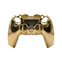 KJH pour manette PS5 placage doré étui de protection accessoires de jeu pour manette PlayStation 5 coque de galvanoplastie