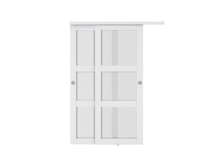 Cửa nhà máy nội thất pre-lắp ráp Glass trượt đôi <span class=keywords><strong>Closet</strong></span> Door với phần cứng kit, DIY cửa trượt hệ thống - Product Image 6