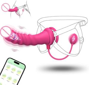 Langstrecken-App Fernbedienung Mini Vibrator Dildo USB-betriebenes G-Punkt Spielzeug für Erwachsene für Frauen - Product Image 4