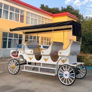 Véhicule électrique convertible de luxe à trois rangées pour le tourisme en extérieur, chariot à chevaux électrique à quatre roues pour le tourisme - Product Image 6