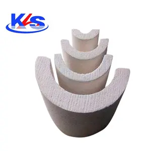 KRS high temperature asbestos free calcium silicate pipe shell for petrochemical pipes