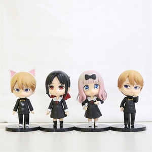 4PCS/SET Kaguya Sama Love Is War Shinomiya Kaguya Shirogane Miyuki <span class=keywords><strong>Fujiwara</strong></span> <span class=keywords><strong>Chika</strong></span> Q Ver PVC <span class=keywords><strong>Anime</strong></span> Figures Toys Dolls 10cm - Product Image 3