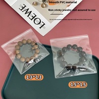 Sac de rangement de boucles d'oreilles en PVC transparent sac de bijoux anti-poussière et anti-oxydation avec fonction auto-scellante pour l'emballage de collier