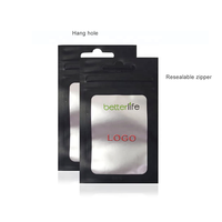 Sacs en Mylar pour imprimante numérique, pochettes scellées à trois côtés pour étuis de téléphone portable, étanches, noir mat avec trou de suspension