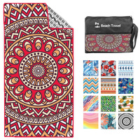 Grand Sandrpoof de luxe recycler microfibre cadeau promotionnel personnalisé séchage rapide natation serviette de plage