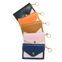 Mini portefeuille pour femme en cuir PU avec porte-cartes de visite, porte-monnaie, fermeture courte et décoration lettre