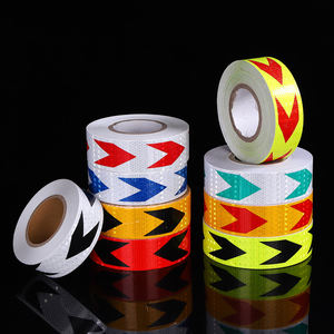 Flecha <span class=keywords><strong>de</strong></span> seguridad impermeable para coche, cinta <span class=keywords><strong>de</strong></span> advertencia reflectante, color amarillo y negro - Product Image 2